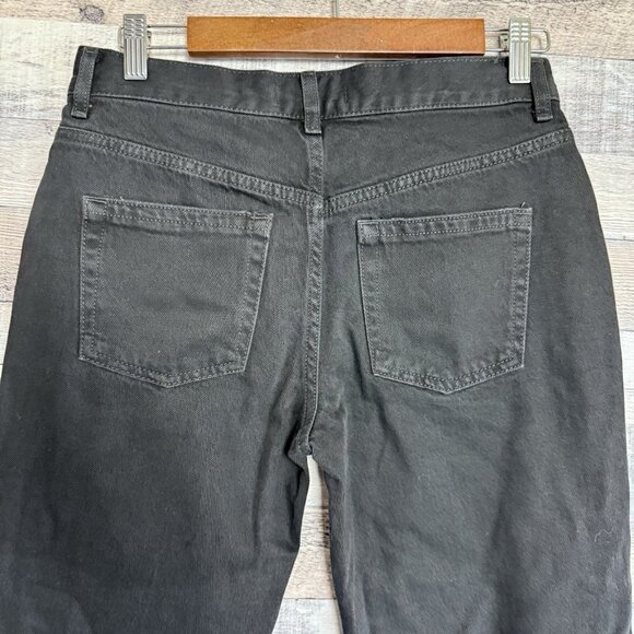 We The Free People Jeans Mid Rise Straight Leg Button Fly Distressed Crop 26 NWT - Picture 4 of 14